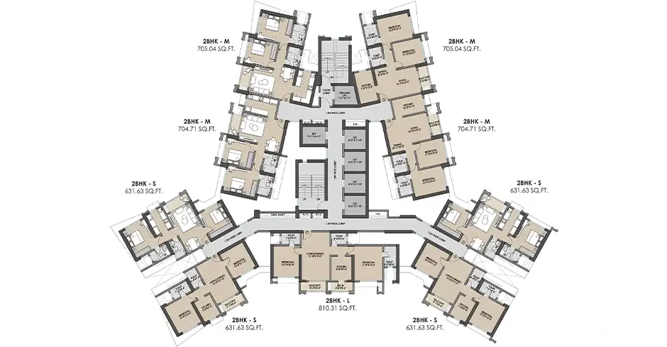 Raymond TenX District 9 Vartak Nagar 3 BHK Floor Plan Raymond TenX District 9 Vartak Nagar 3 BHK Floor Plan